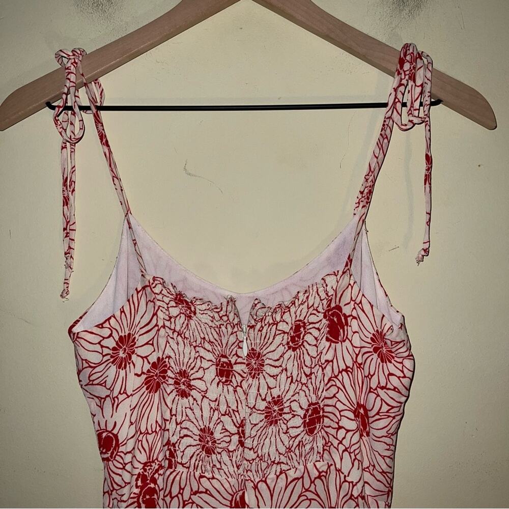 Reformation Red and White Daisy Midi Dress - Picture 4 of 6